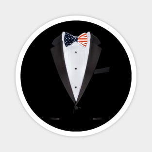 American Flag Bow Tie Funny Tuxedo T-shirt Magnet